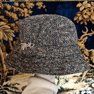 Vintage L.L. Bean David Hanna & Sons Wool Tweed Donegal Walking Cap Hat